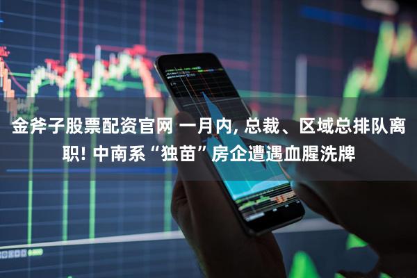 金斧子股票配资官网 一月内, 总裁、区域总排队离职! 中南系“独苗”房企遭遇血腥洗牌