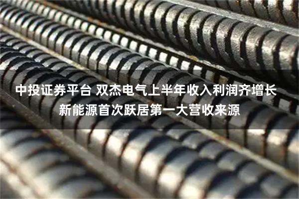 中投证券平台 双杰电气上半年收入利润齐增长  新能源首次跃居第一大营收来源